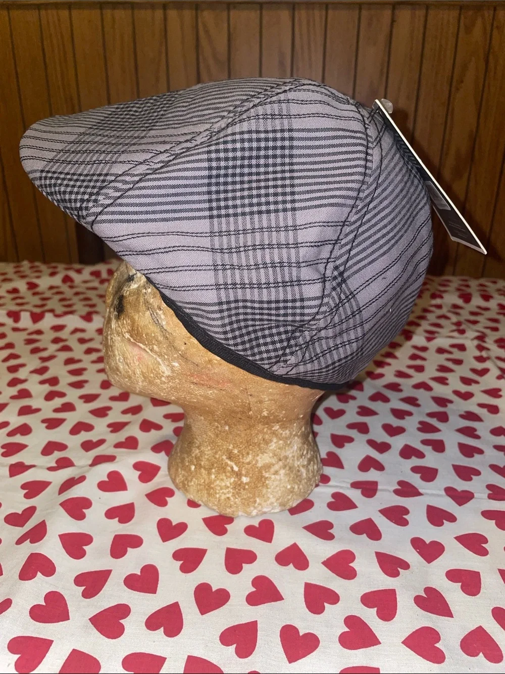 Black & gray dickies plaid newsboy scally cap (s/m)(nwt)